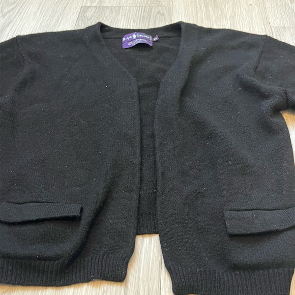 Ralph Lauren Collection Purple Label | 100% Cashmere Cardigan Black - Picture 2 of 7